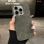 New High-grade Solid Color Suede Phone Case - MyMobile