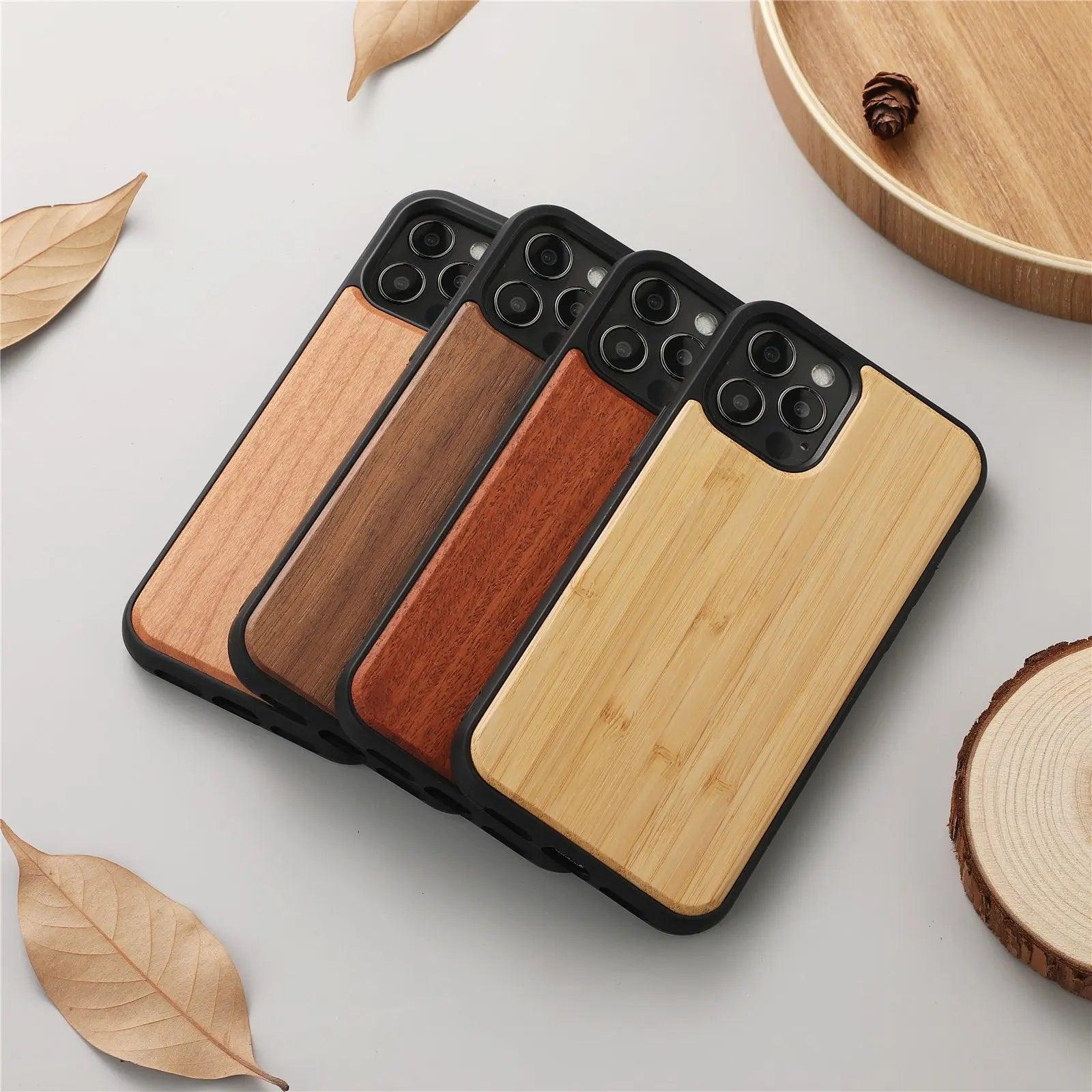 Magnetic Wooden Shatterproof Mobile Phone Case Online Only