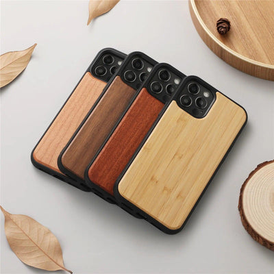 Magnetic Wooden Shatterproof Mobile Phone Case Online Only