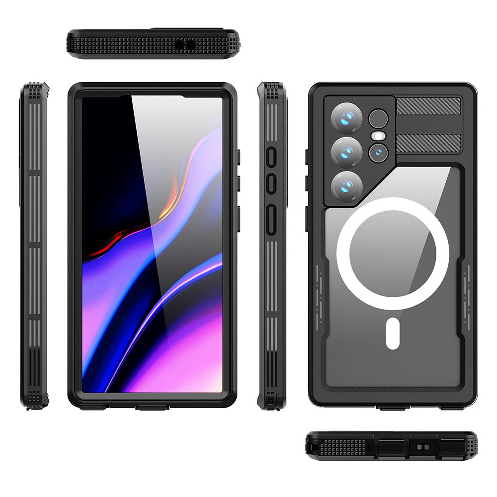 Redpepper Dot+ IP68 Waterproof Case Cover with Magnetic Ring for Samsung Galaxy S24 Ultra
