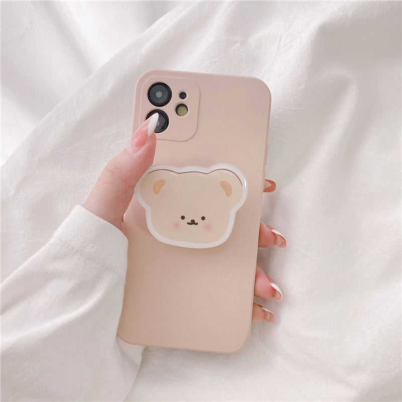 Mobile Phone Case Bear Stand Creative All-inclusive Camera Phone Case - MyMobile