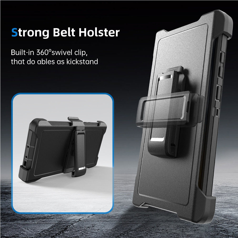 Shockproof Robot Armor Hard Plastic Case Cover with Belt Clip for Samsung Galaxy S24 Ultra