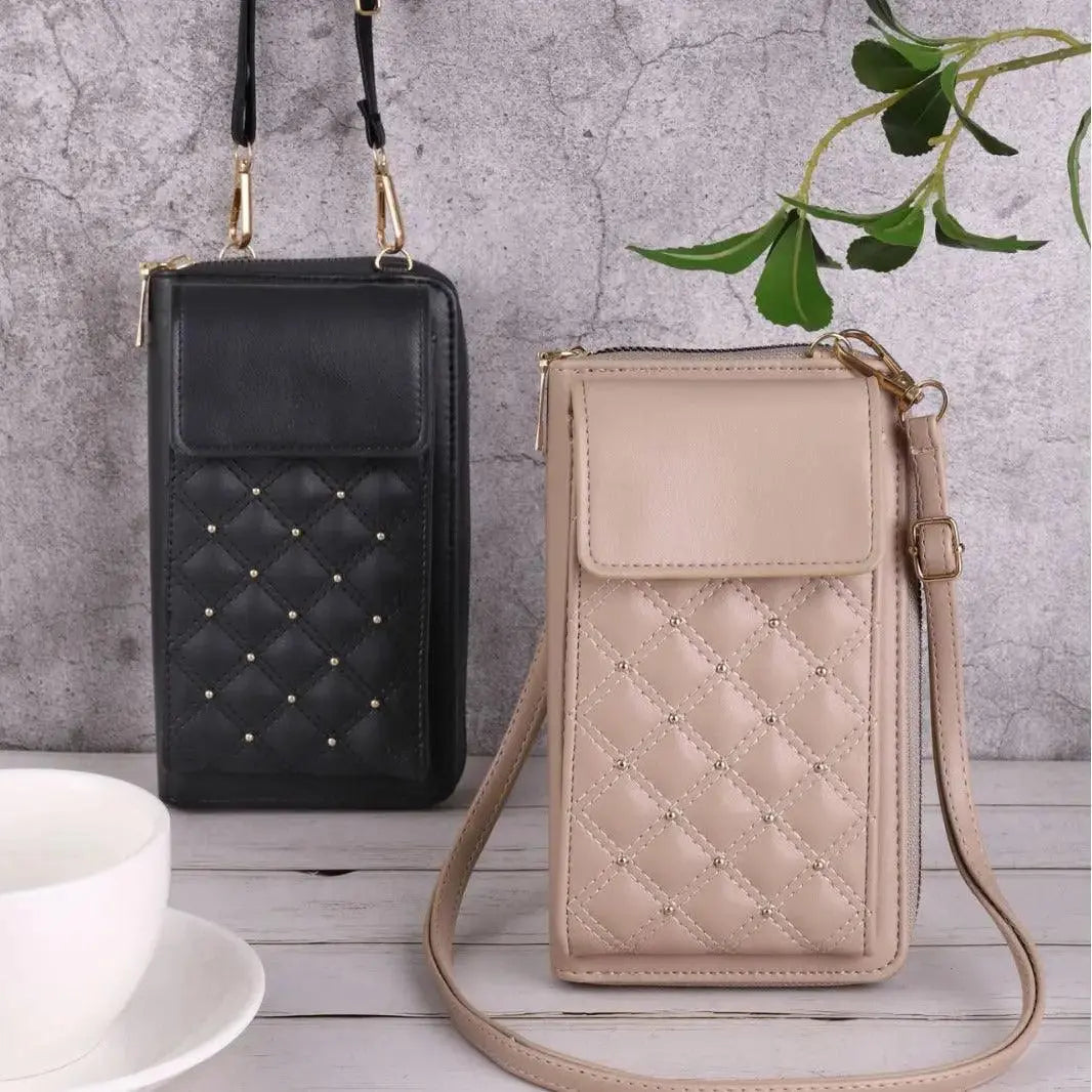 Fashion All - match Mobile Phone Bag Classic Style Rhombus Light Luxury - MyMobile