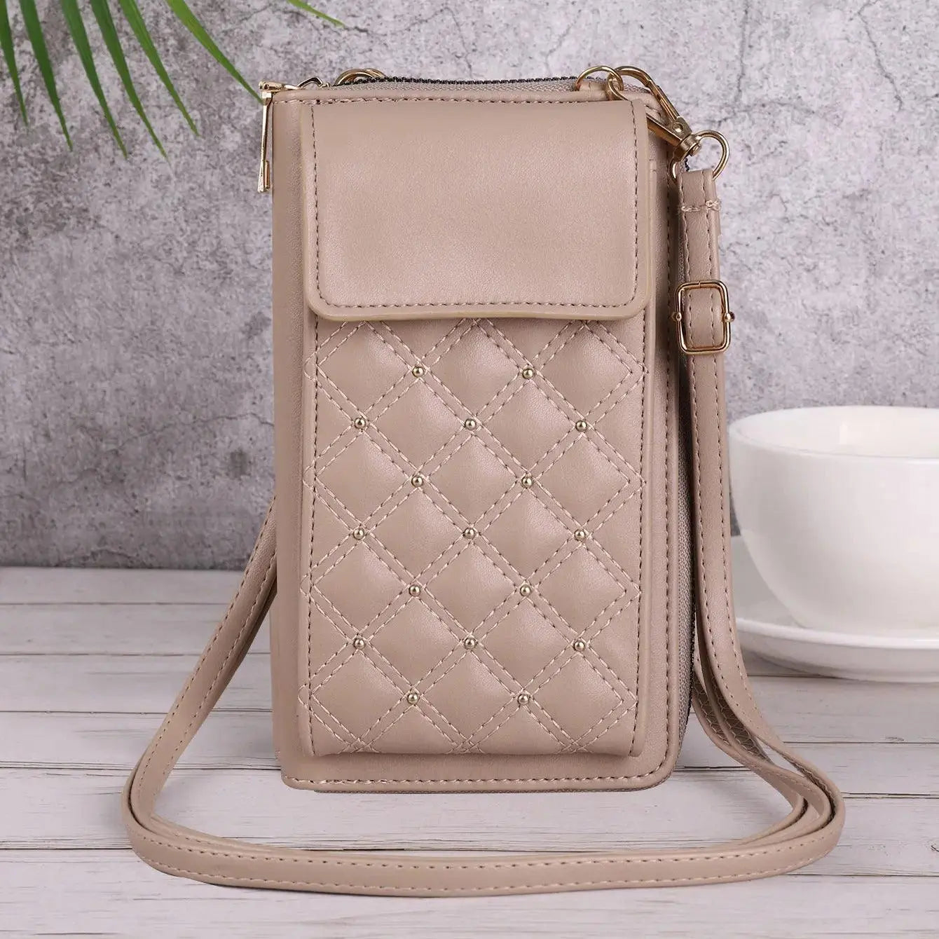 Fashion All - match Mobile Phone Bag Classic Style Rhombus Light Luxury - MyMobile