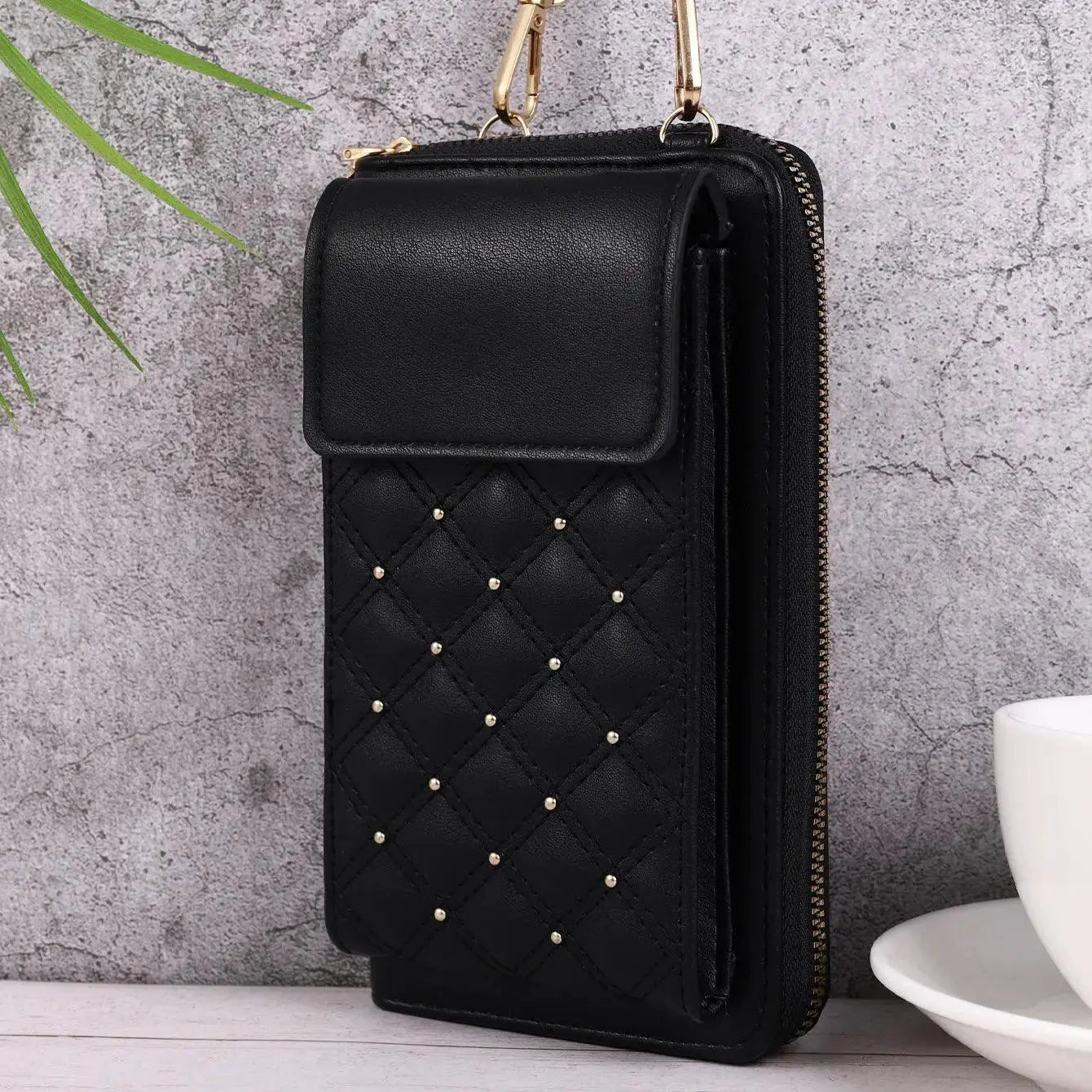 Fashion All - match Mobile Phone Bag Classic Style Rhombus Light Luxury - MyMobile