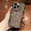 Fashion Brand Cream Pattern Transparent Case 15 Phone CaseFlowers For iPhone 13, 14, 15 - MyMobile