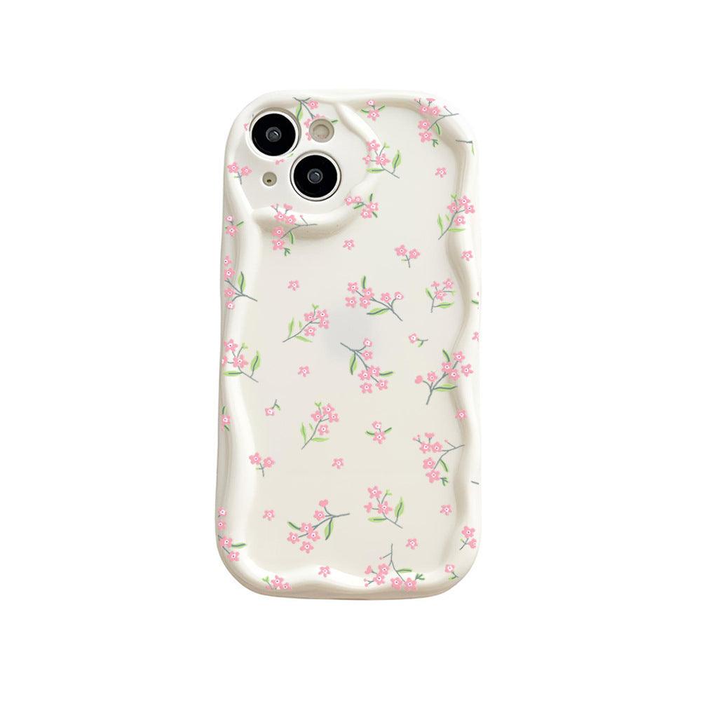 Fashion Brand Cream Pattern Transparent Case 15 Phone CaseFlowers For iPhone 13, 14, 15 - MyMobile