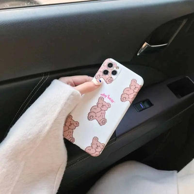 Fashion Simple Bear Mobile Phone Case - MyMobile