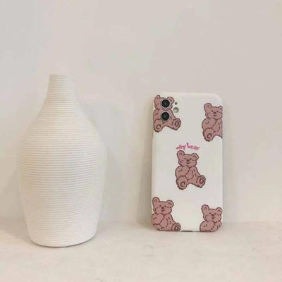 Fashion Simple Bear Mobile Phone Case - MyMobile