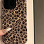 New All-inclusive High-grade Feather Yarn Brown Leopard Printed Phone Case For iPhone 16