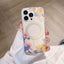 Magnetic Suction Clear Frosted Flower Phone Case For iPhone 14