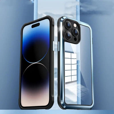 Metal Drop-proof Full Wrap Transparent Plus Stainless Steel Phone Case Online Only