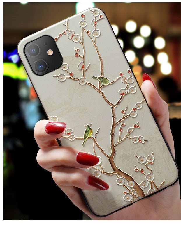 Mobile Phone Shell Chinese Style Embossed Frosted Soft Shell For Huawei P40