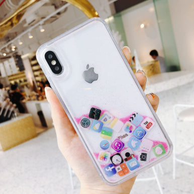 Glittering mobile phone case For iPhone 15