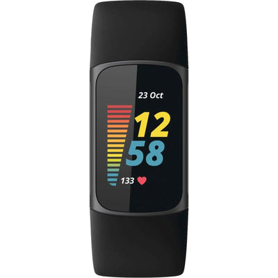 Fitbit Charge 5 Tracker Soft Graphite w Black Band - MyMobile