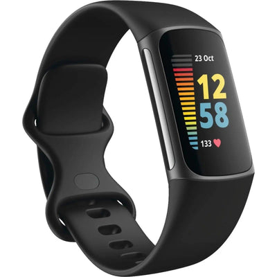 Fitbit Charge 5 Tracker Soft Graphite w Black Band - MyMobile