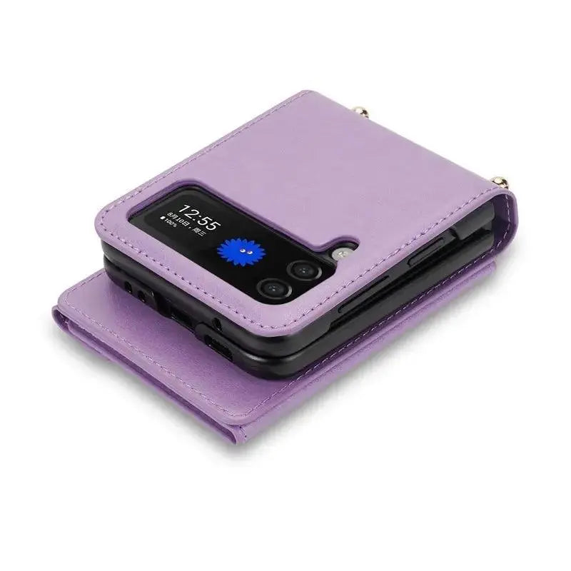 Flip5 Side Zipper Card Holder Foldable Screen Phone Case Z Flip4 Flip Phone Case - MyMobile