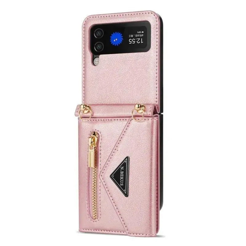 Flip5 Side Zipper Card Holder Foldable Screen Phone Case Z Flip4 Flip Phone Case - MyMobile