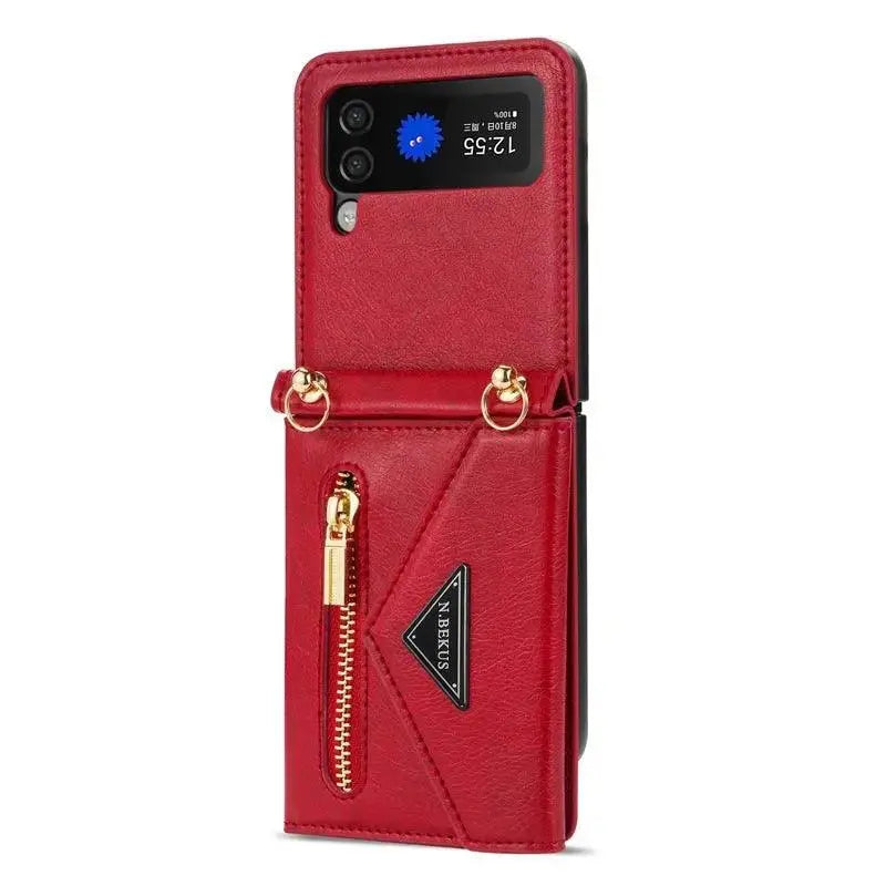 Flip5 Side Zipper Card Holder Foldable Screen Phone Case Z Flip4 Flip Phone Case - MyMobile