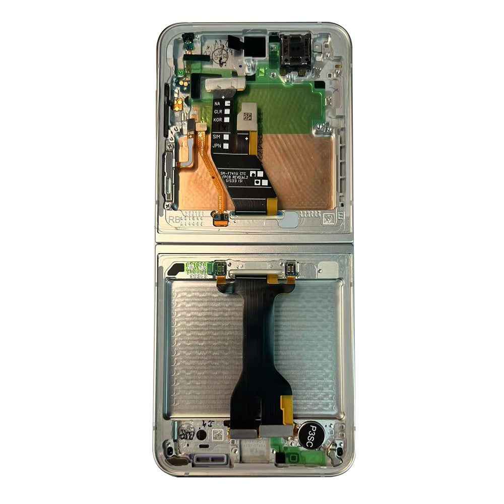Samsung Galaxy Z Flip7 FE F761B OLED Screen Replacement with Frame GH82-37734B (Service Pack)-White