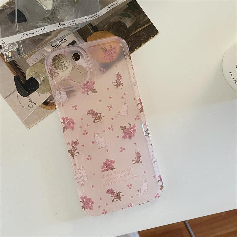 Floral Cat Suitable For 15 Promax1314 Phone Case 1112 Women For iPhone 11, 12, 13, 14, 15 - MyMobile