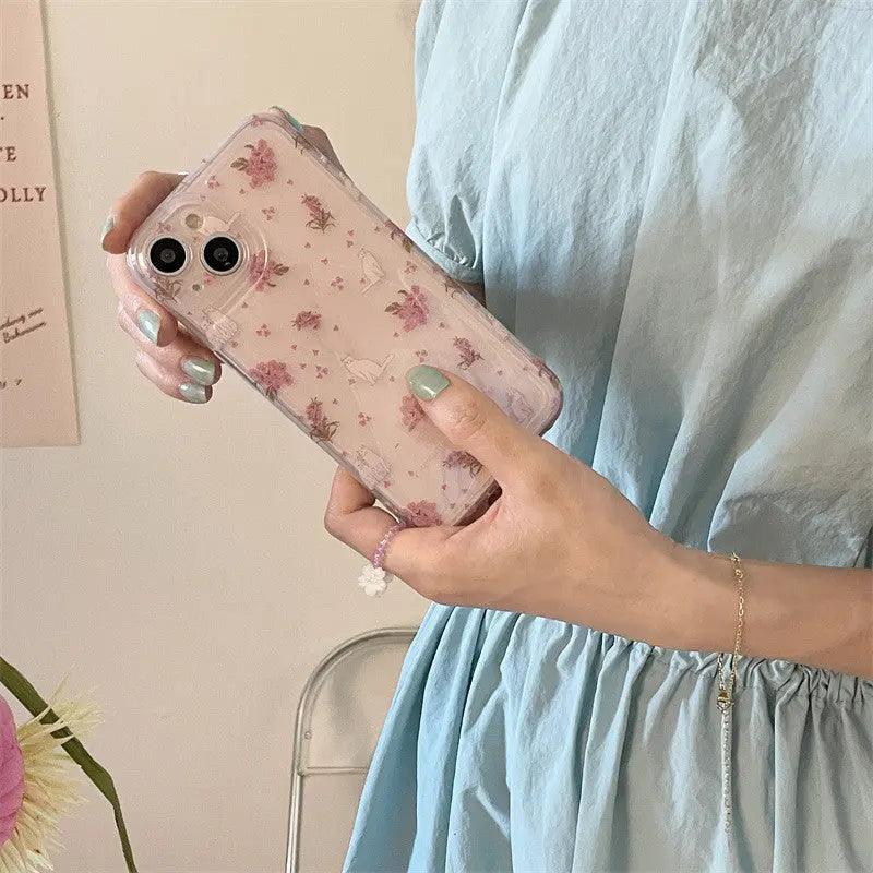 Floral Cat Suitable For 15 Promax1314 Phone Case 1112 Women For iPhone 11, 12, 13, 14, 15 - MyMobile