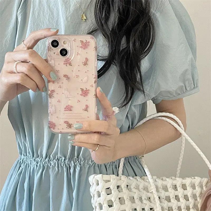 Floral Cat Suitable For 15 Promax1314 Phone Case 1112 Women For iPhone 11, 12, 13, 14, 15 - MyMobile