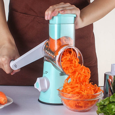 Food Processor Vegetable Chopper Kitchen Roller Gadgets Tool Vegetable Cutter Round Slicer Graters Potato Carrot Cheese Shredder - MyMobile