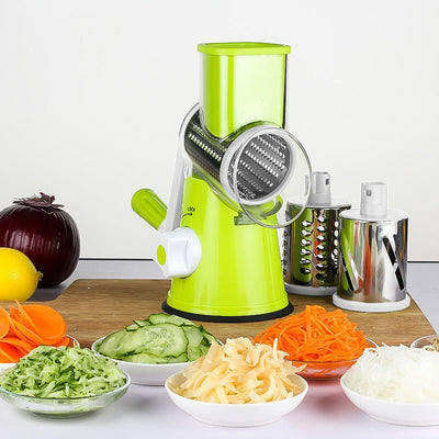 Food Processor Vegetable Chopper Kitchen Roller Gadgets Tool Vegetable Cutter Round Slicer Graters Potato Carrot Cheese Shredder - MyMobile