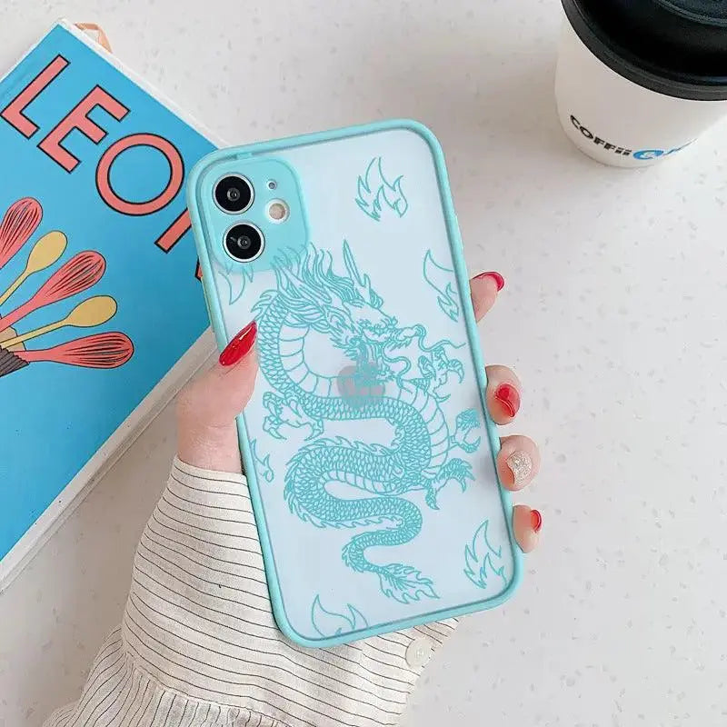 Frosted Mobile Phone Case Line Dragon - MyMobile