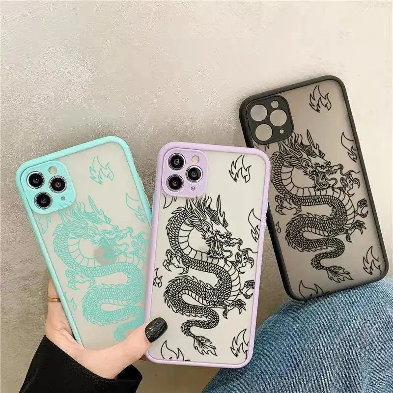 Frosted Mobile Phone Case Line Dragon - MyMobile