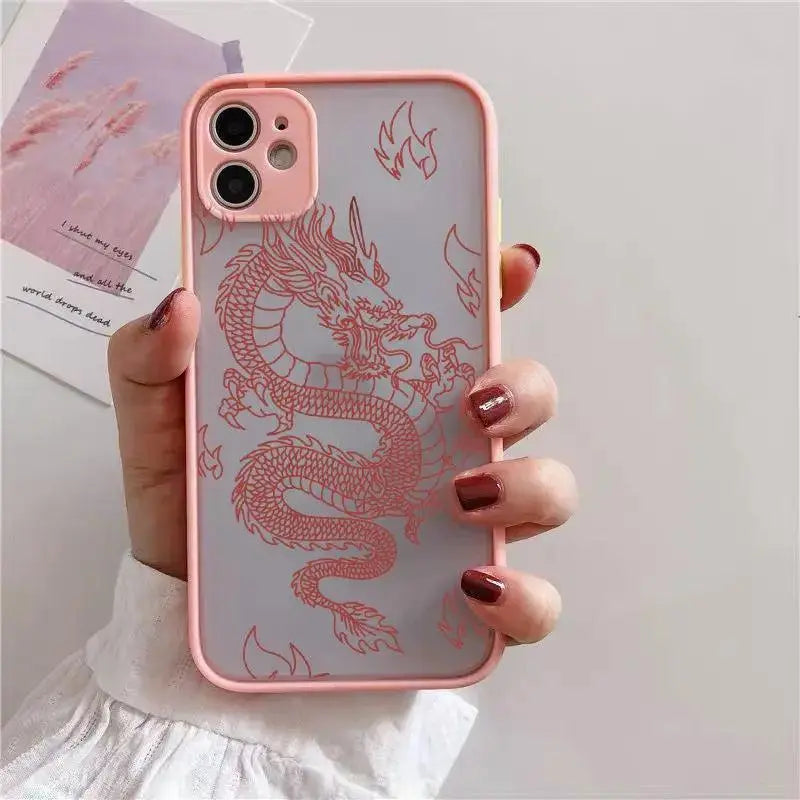 Frosted Mobile Phone Case Line Dragon - MyMobile