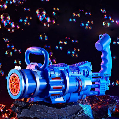 Gatling Bubble Gun Machine Children'S Automatic Electric Bubble Machine Porous Light Music - MyMobile