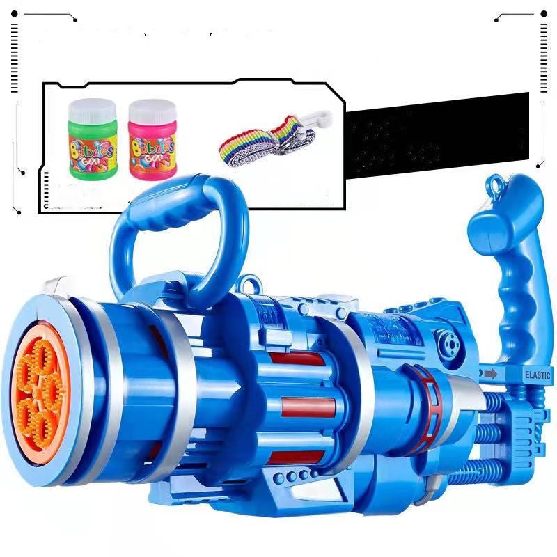 Gatling Bubble Gun Machine Children'S Automatic Electric Bubble Machine Porous Light Music - MyMobile