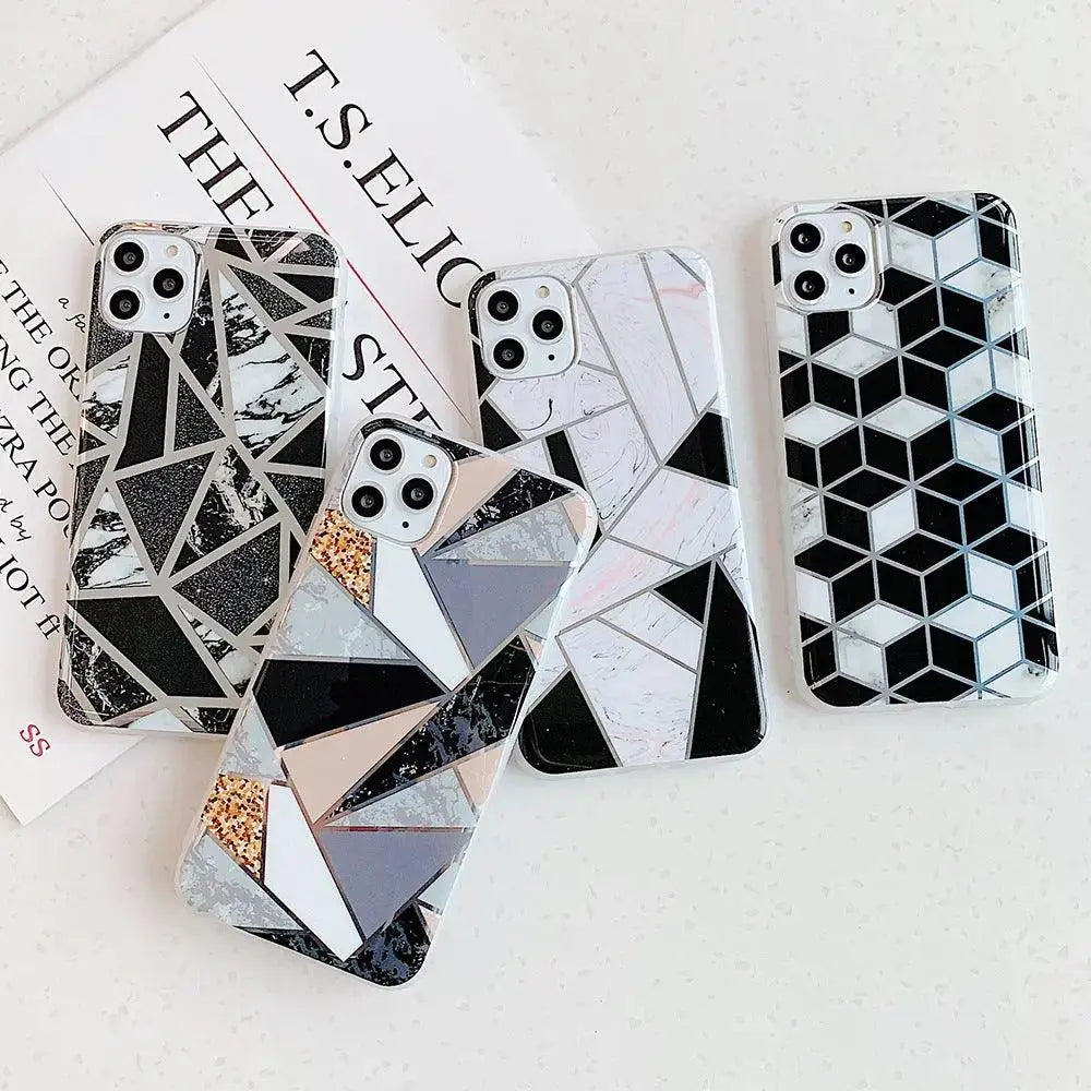 Geometric mosaic marble phone case - MyMobile