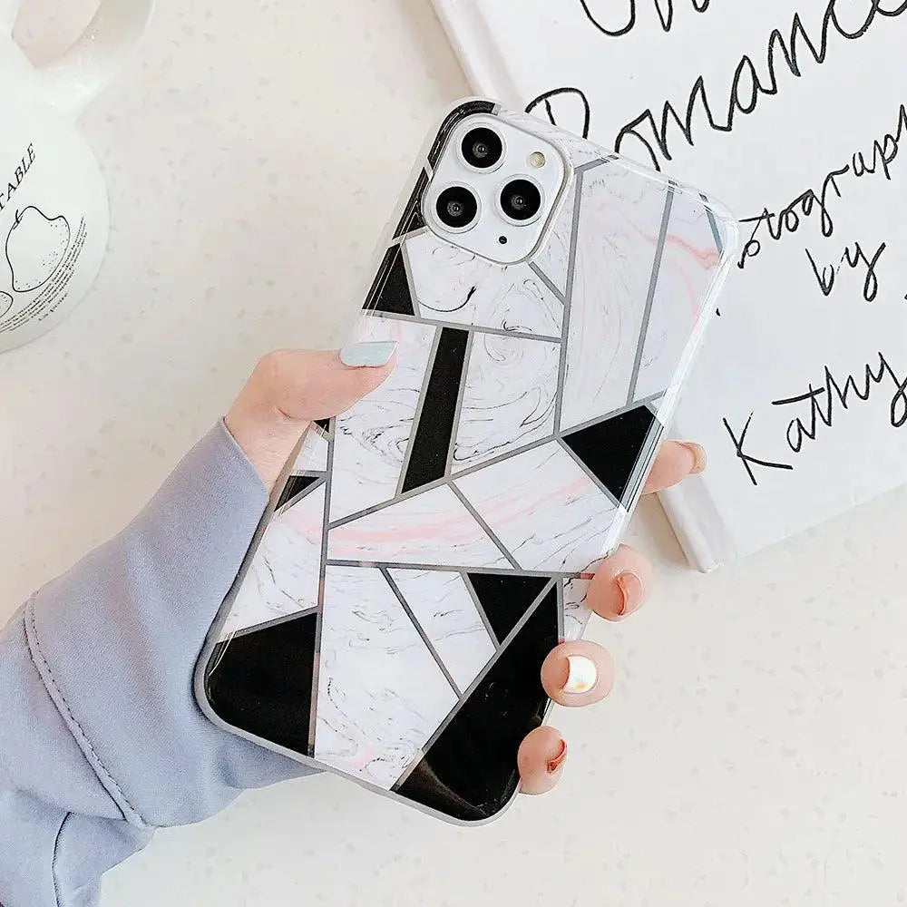 Geometric mosaic marble phone case - MyMobile