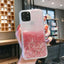 Glitter Material Quicksand Mobile Phone Case Love Liquid Protective Cover - MyMobile