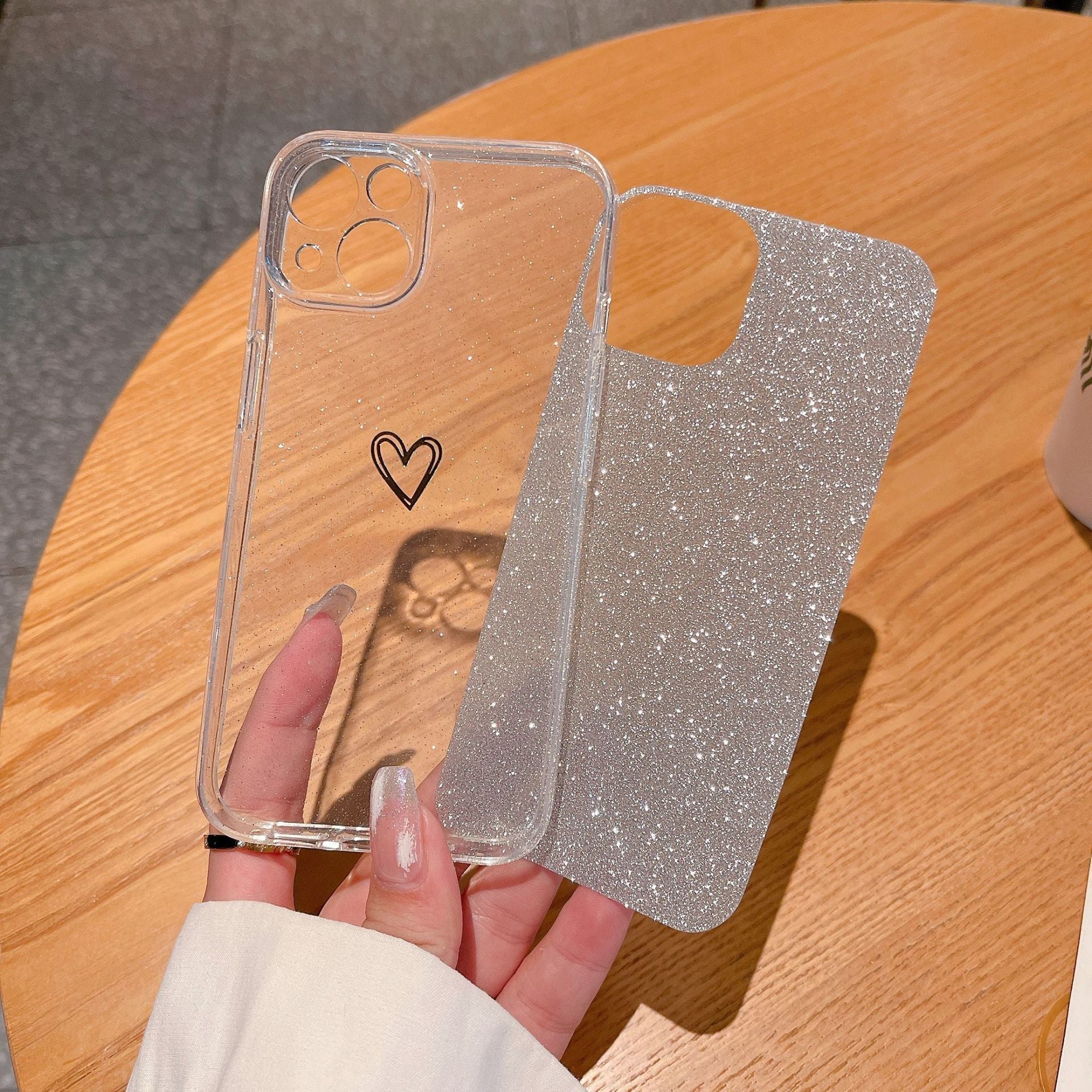 Glitter Plated Love Phone Case Protective Cover For iPhone 14 - MyMobile