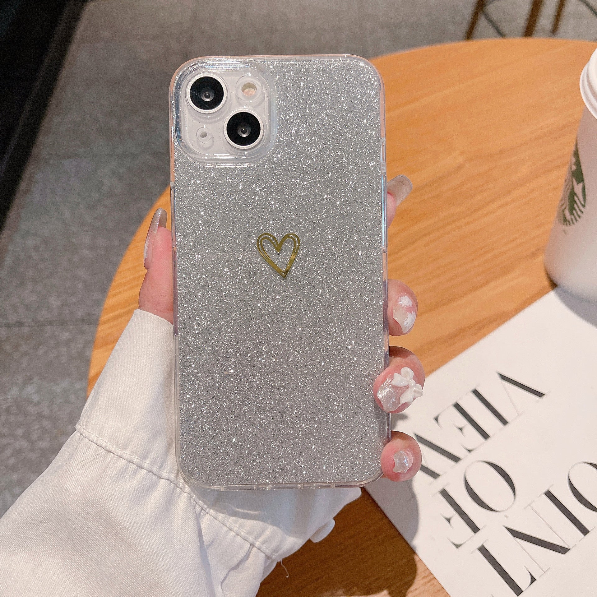 Glitter Plated Love Phone Case Protective Cover For iPhone 14 - MyMobile