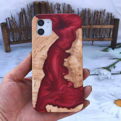 Glue Dripping Wooden Mobile Phone Case - MyMobile