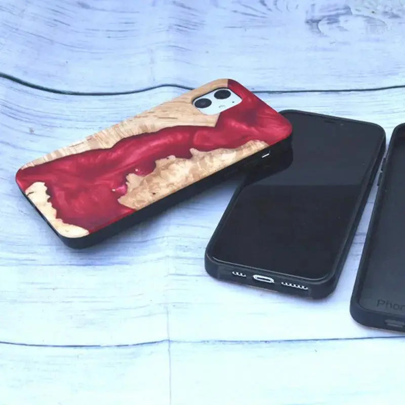 Glue Dripping Wooden Mobile Phone Case - MyMobile