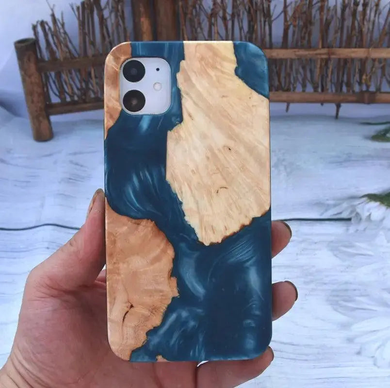 Glue Dripping Wooden Mobile Phone Case - MyMobile