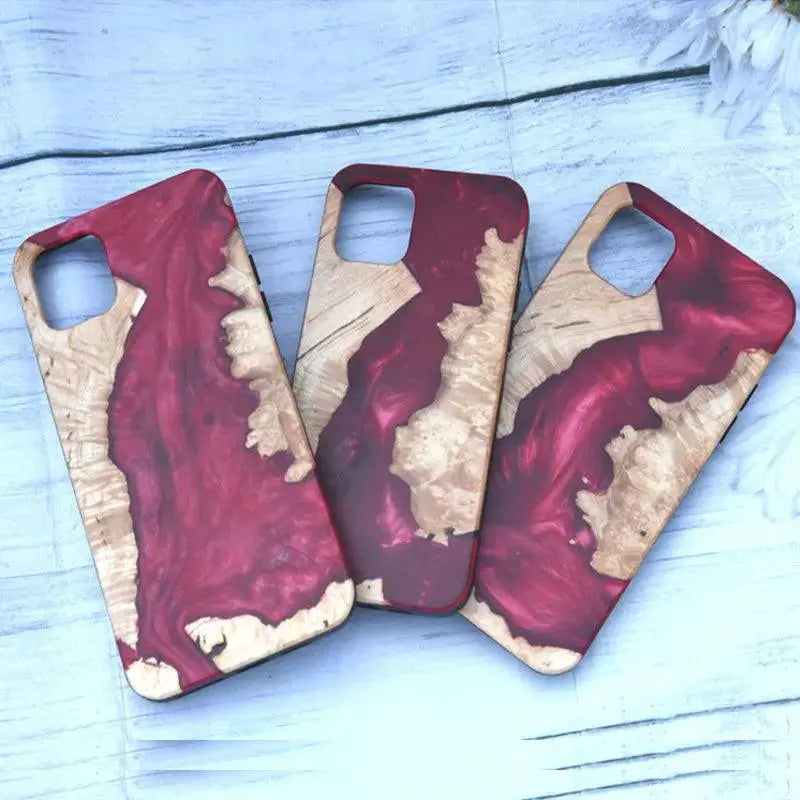 Glue Dripping Wooden Mobile Phone Case - MyMobile