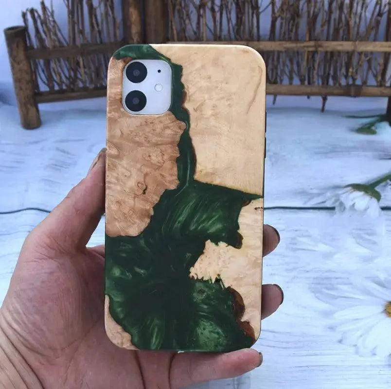 Glue Dripping Wooden Mobile Phone Case - MyMobile