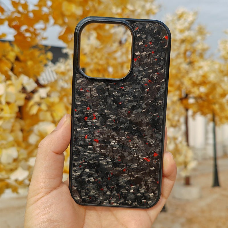 Gold Foil Carbon Fiber Forged Grain Phone Case For iPhone 16 - MyMobile