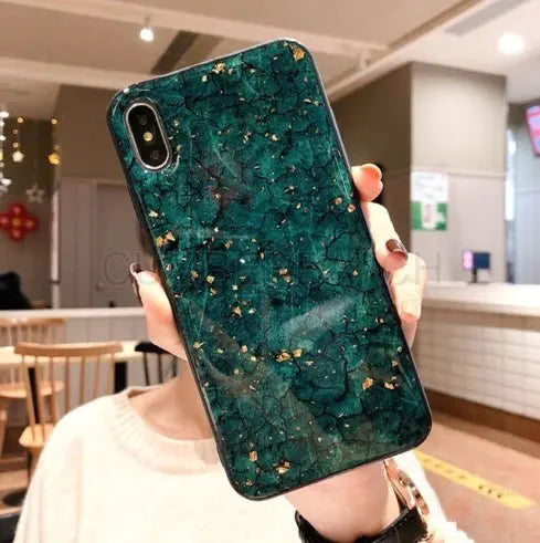 Gold foil Epoxy Mystery Purple Cover For Huawei P 20 - MyMobile