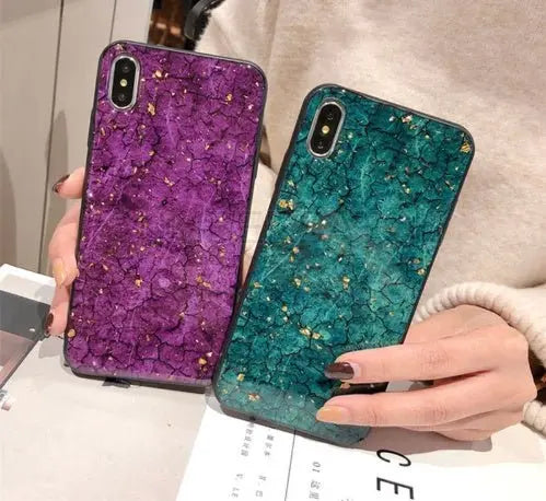 Gold foil Epoxy Mystery Purple Cover For Huawei P 20 - MyMobile