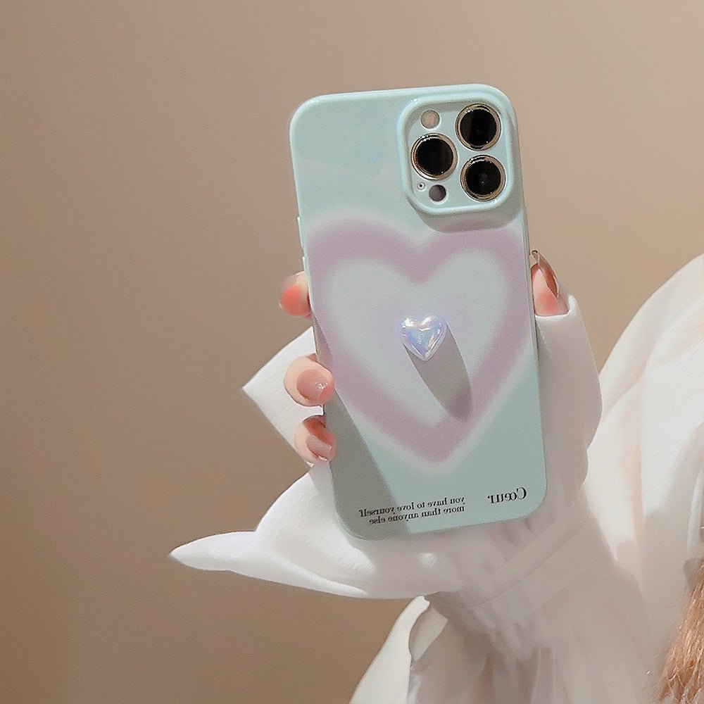 Gradient Electroplating Love Phone Case For iPhone 14 - MyMobile