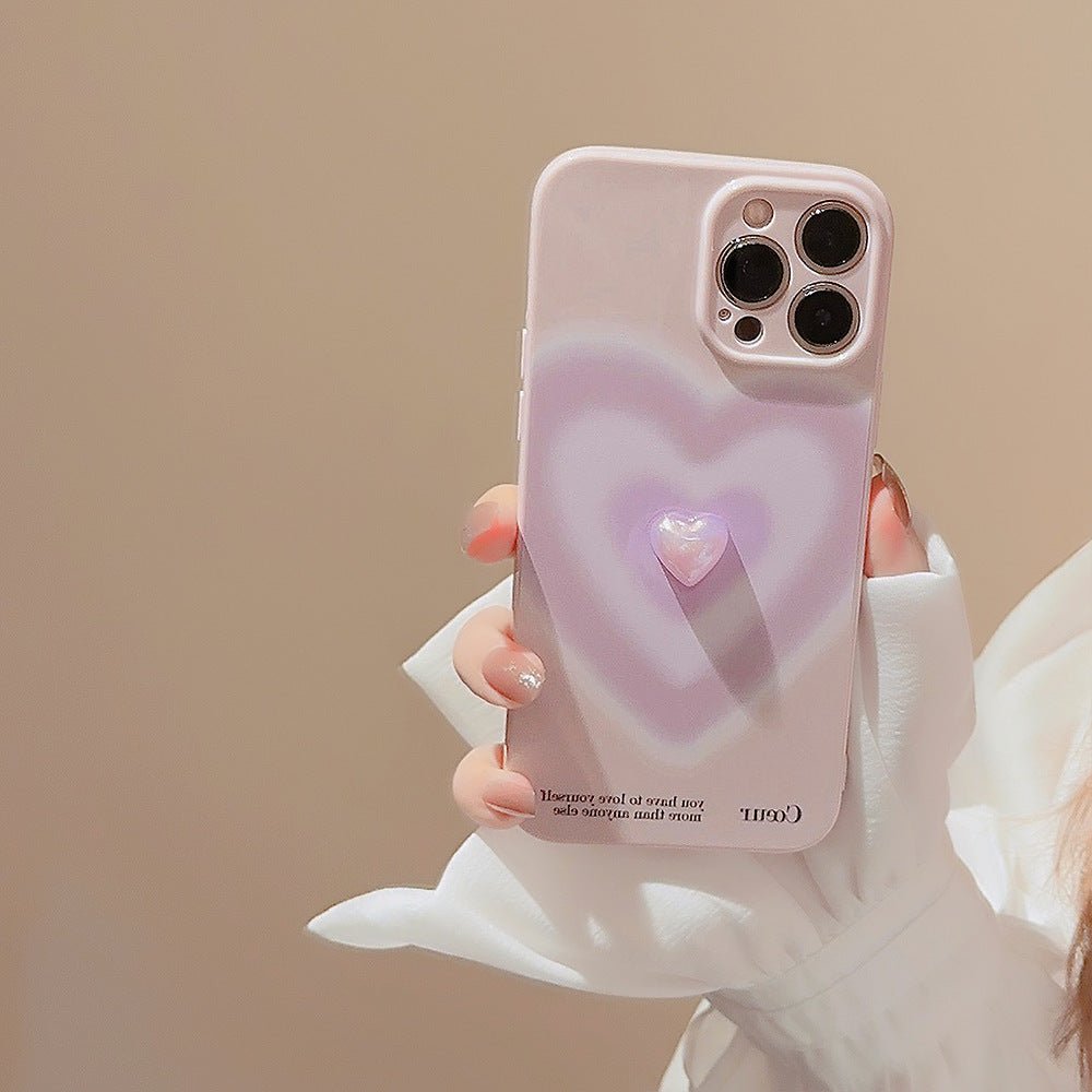 Gradient Electroplating Love Phone Case For iPhone 14 - MyMobile