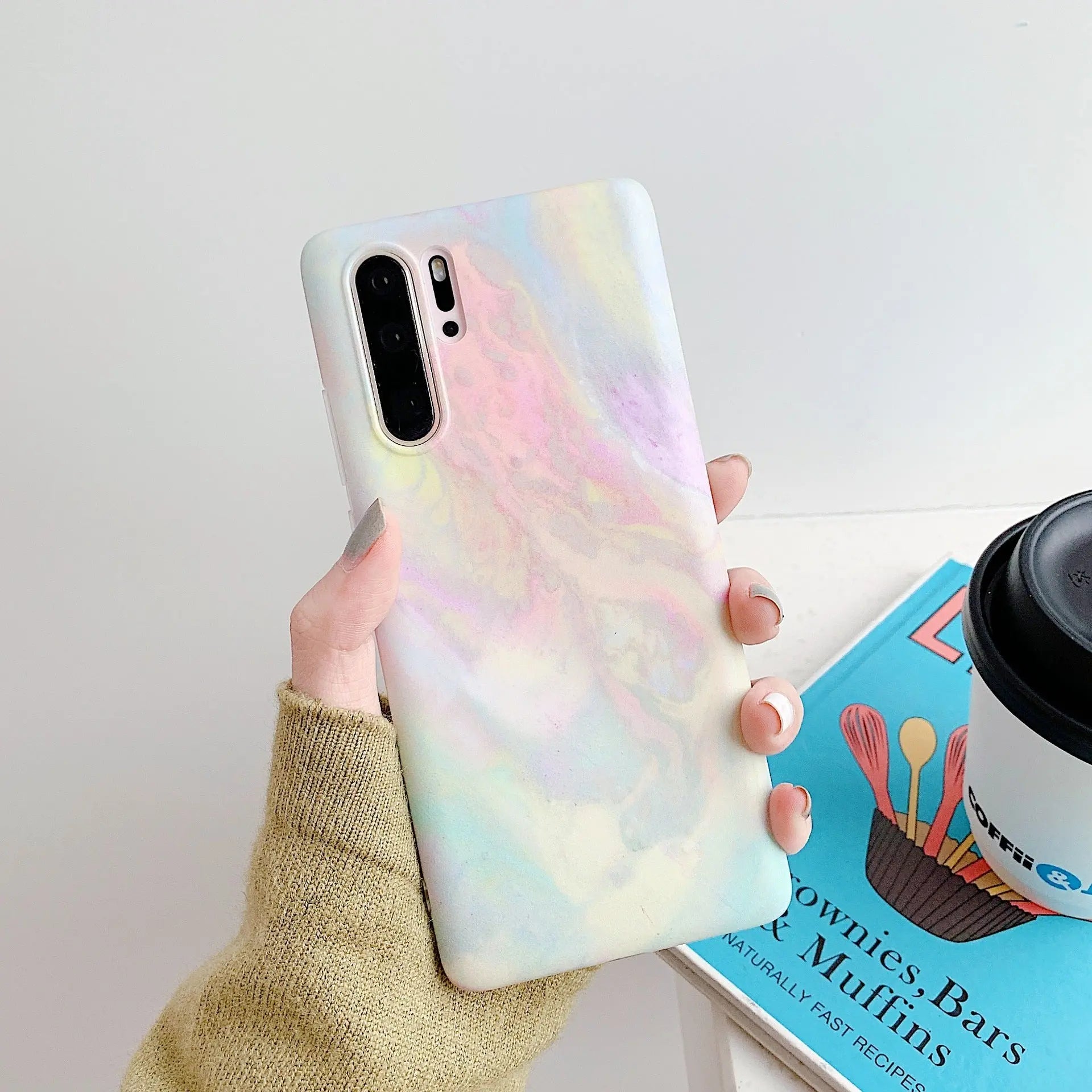 Gradient ring marble mobile phone case For Huawei P40 - MyMobile